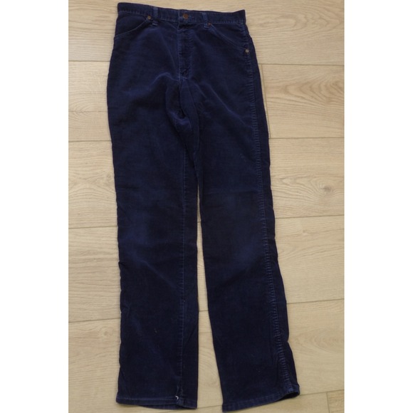 Wrangler Corduroy Pants Student Fit Vintage Blue Jeans 30x34 - Picture 1 of 10